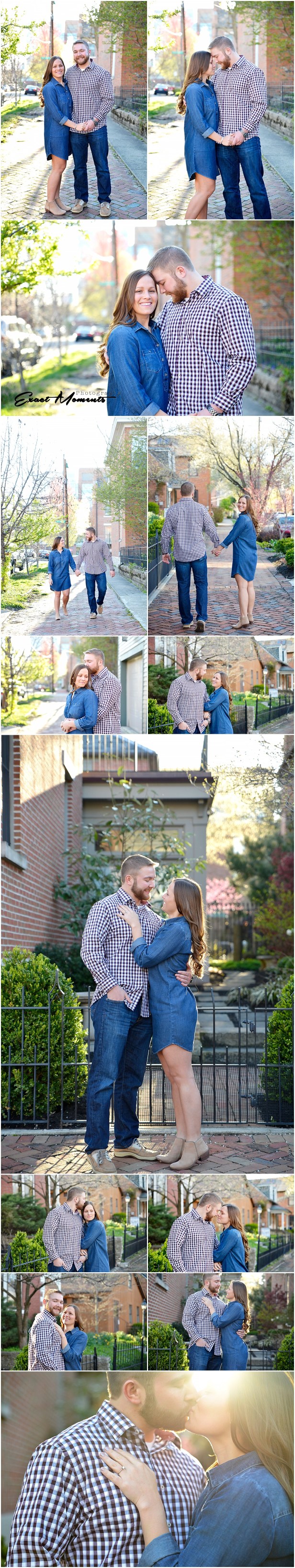 Columbus ohio engagement session in german village