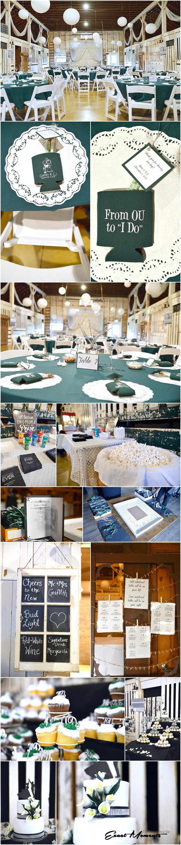 OU themed wedding reception