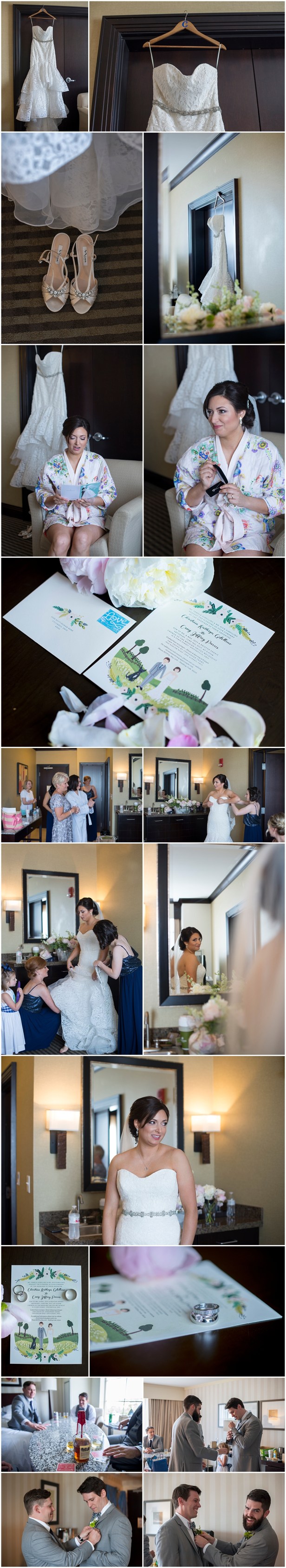 Polaris Hilton bride getting ready Columbus ohio